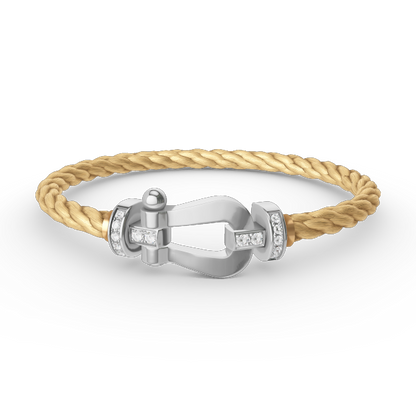 [Mystic Crown]FORCE LARGE HORSESHOE HALF DIAMOND BRACELET SILVER