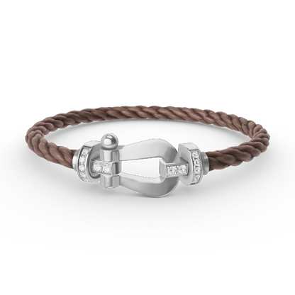 [Mystic Crown]FORCE LARGE HORSESHOE HALF DIAMOND BRACELET SILVER