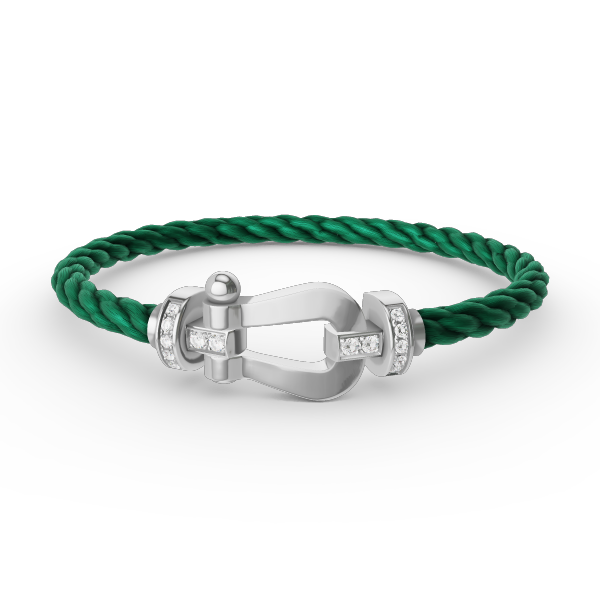 [Mystic Crown]FORCE LARGE HORSESHOE HALF DIAMOND BRACELET SILVER