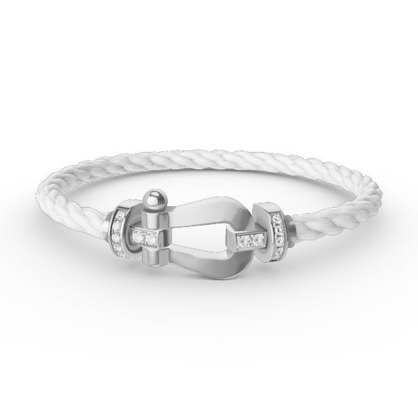 [Mystic]FORCE LARGE HORSESHOE HALF DIAMOND BRACELET SILVER