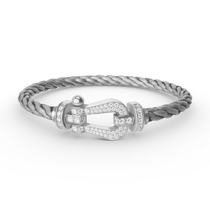 [Mystic]FORCE LARGE HORSESHOE FULL DIAMOND BRACELET SILVER