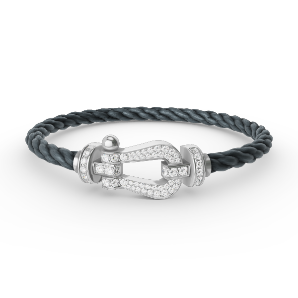 [Mystic]FORCE LARGE HORSESHOE FULL DIAMOND BRACELET SILVER