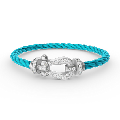 [Mystic Crown]FORCE LARGE HORSESHOE FULL DIAMOND BRACELET SILVER