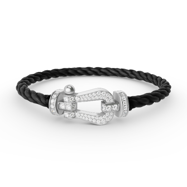 [Mystic Crown]FORCE LARGE HORSESHOE FULL DIAMOND BRACELET SILVER