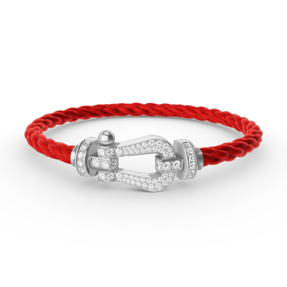 [Mystic Crown]FORCE LARGE HORSESHOE FULL DIAMOND BRACELET SILVER