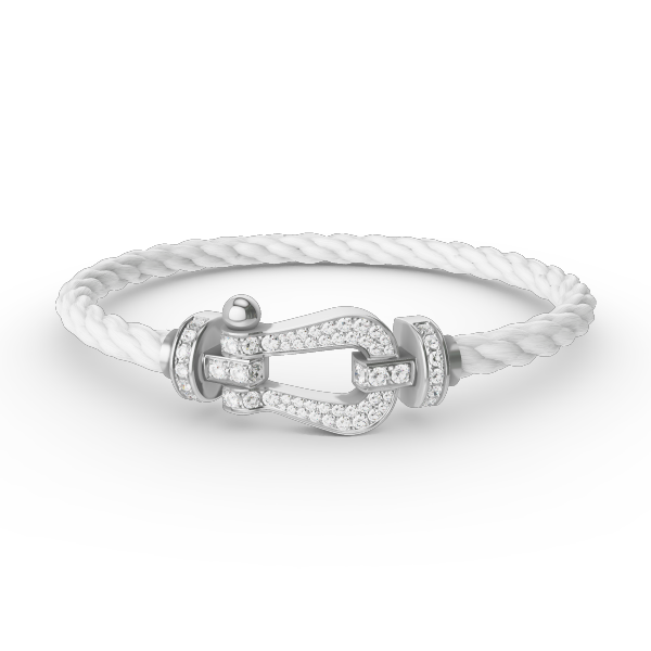 [Mystic]FORCE LARGE HORSESHOE FULL DIAMOND BRACELET SILVER