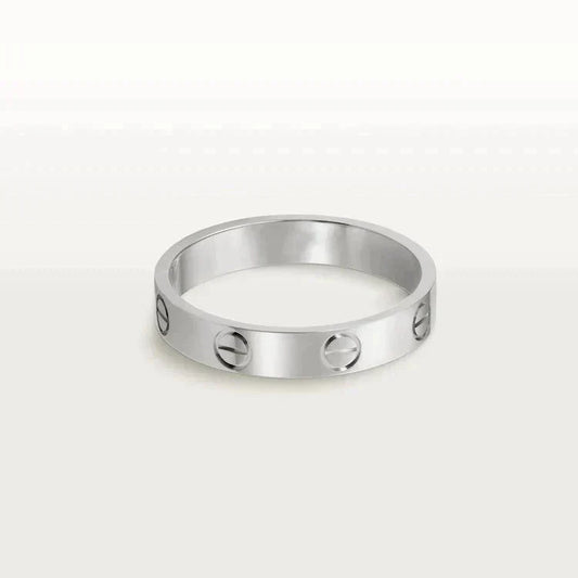 [Mystic]LOVE RING 4MM 1 DIAMOND SILVER