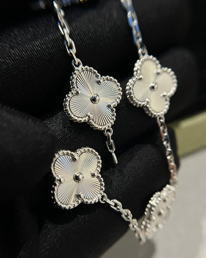 [Mystic]CLOVER SILVER 5 MOTIFS BRACELET